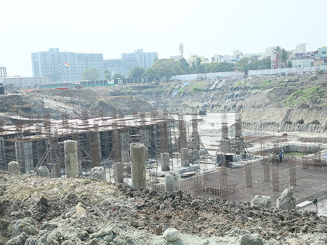 Construction Work at Market Of India