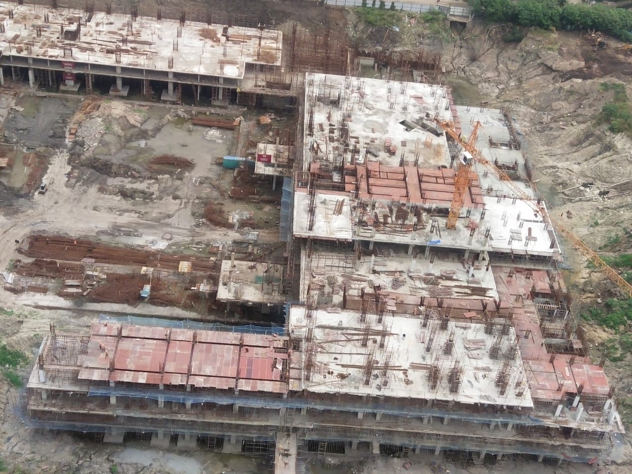 Costruction Work in Market Of India