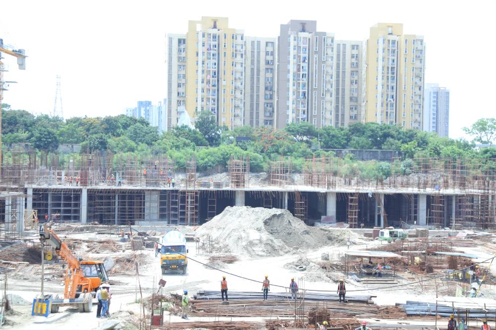 Construction Works in Market Of India