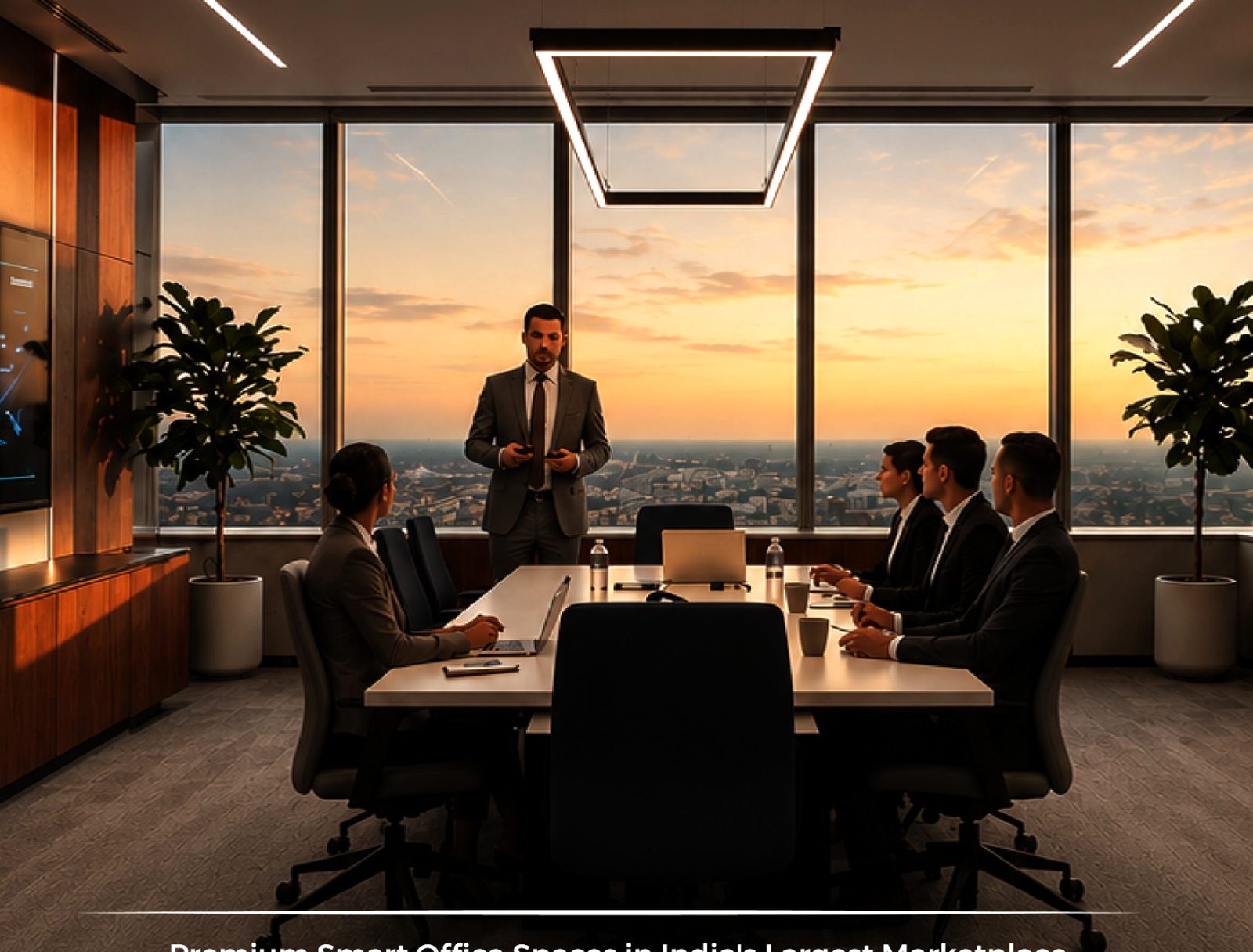 Boardroom with skyline view at District 12